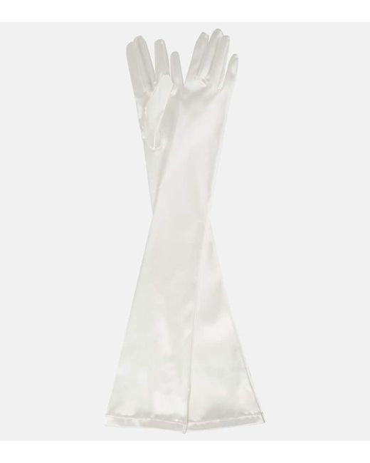 Vivienne Westwood White Bridal Satin Opera Gloves