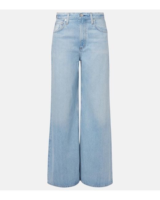 Citizens of Humanity Blue Paloma Mid-Rise Wide-Leg Jeans