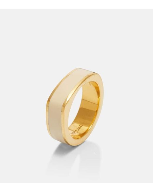 Anillo Signature Banado En Oro De 18Ct Totême de color Metallic