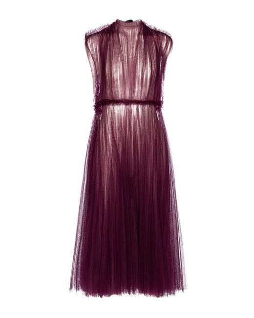Khaite Purple Exclusive To Mytheresa – Alix Tulle Midi Dress