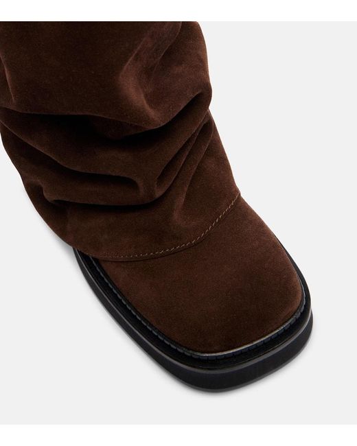 The Attico Brown Robin Suede Knee-High Boots