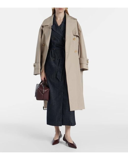 Max Mara Blue Greta Belted Denim Maxi Dress