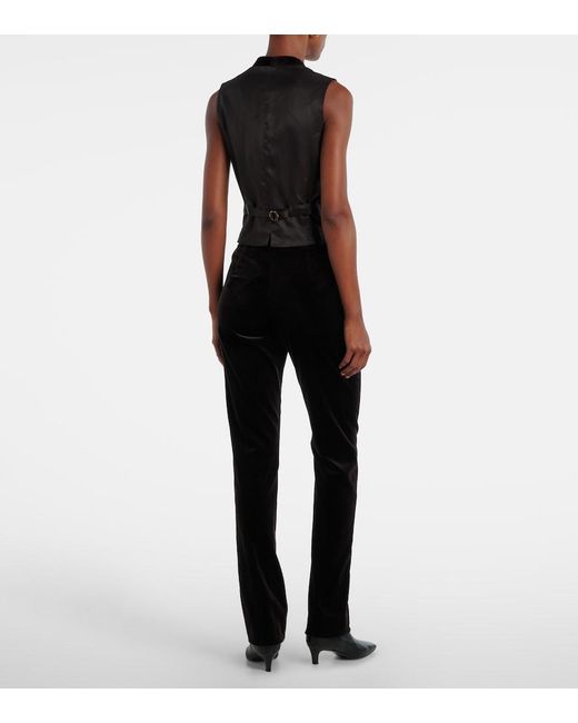 Ralph Lauren Black Cotton-Blend Vest