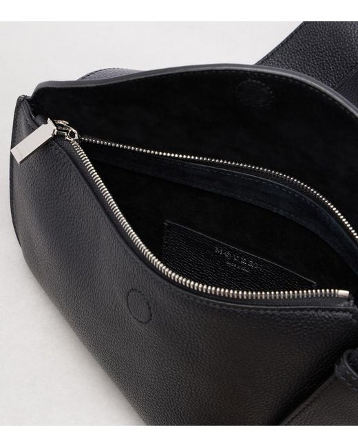 McQueen Black T-Bar Sling Leather Shoulder Bag
