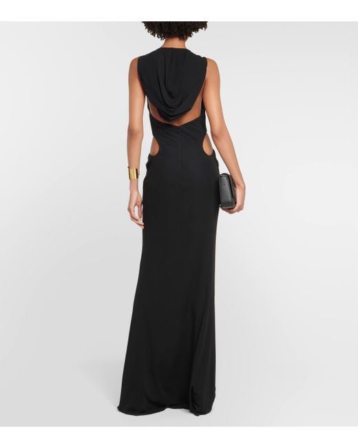 Tom Ford Black Cutout Jersey Gown