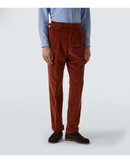 Dunhill Hose Aus Cord in Red für Herren