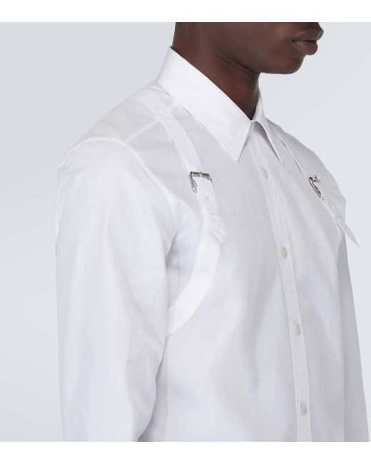 Chemise Harness en coton Alexander McQueen pour homme en coloris White