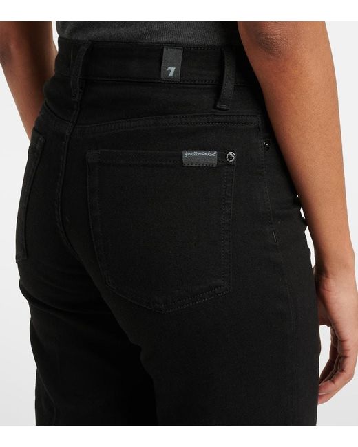 Jean Droit Modern Dojo A Taille Haute 7 For All Mankind en coloris Black