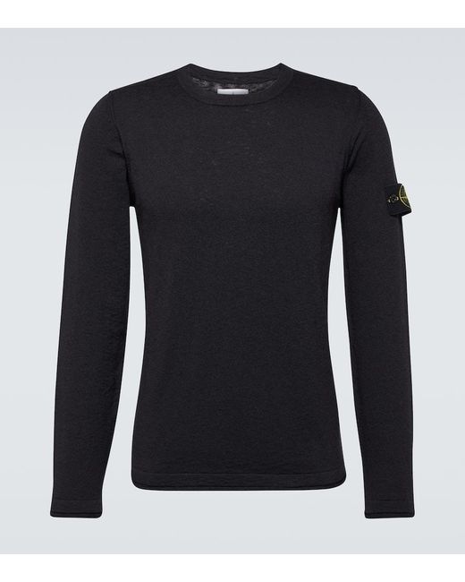 Stone Island Black Compass Cotton-blend Sweater for men