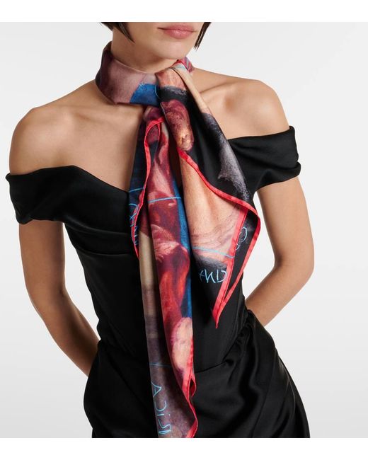 Vivienne Westwood Multicolor The Kiss Silk Scarf