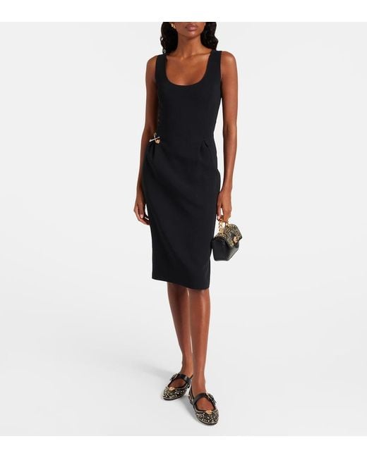 Versace Black La Medusa Leather Mary Jane Flats