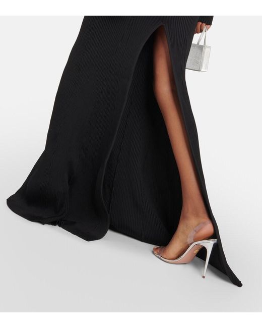 David Koma Black Evening Dress With Crystal Buckle