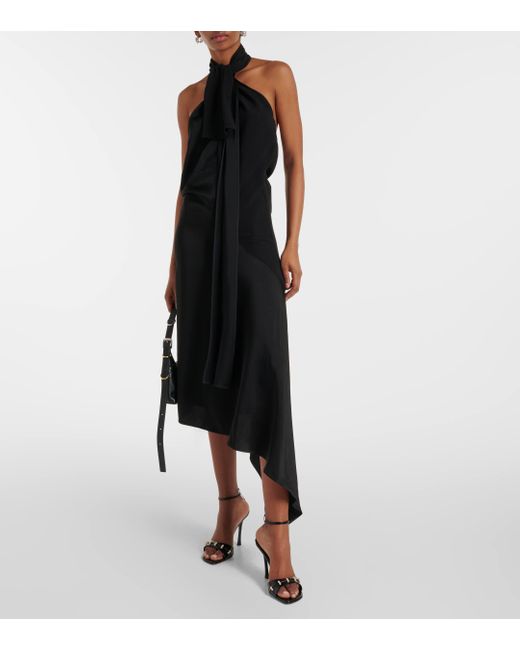 Robe midi en crepe Givenchy en coloris Black
