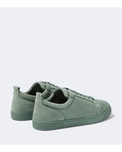 Christian Louboutin Green Louis Junior Orlato Velour Sneakers for men