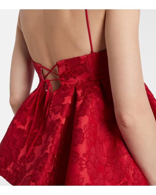 LaDoubleJ Red Midikleid Satine Aus Jacquard
