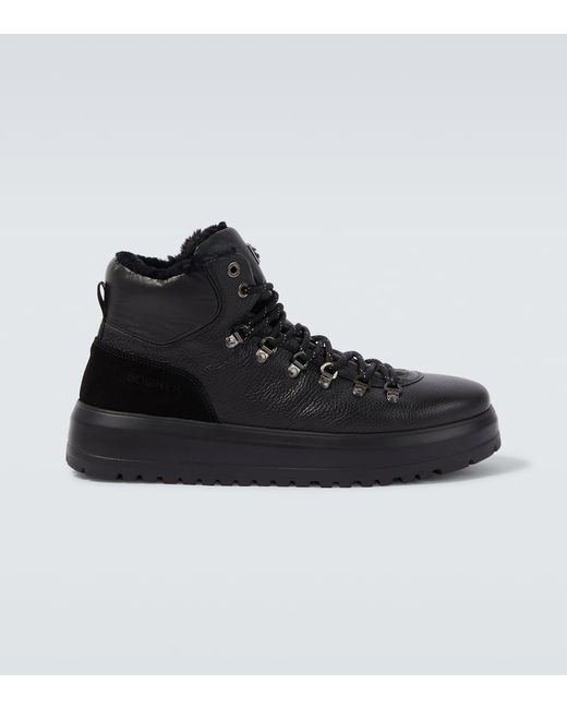 Bogner Black Antwerp Leather High-Top Sneakers for men
