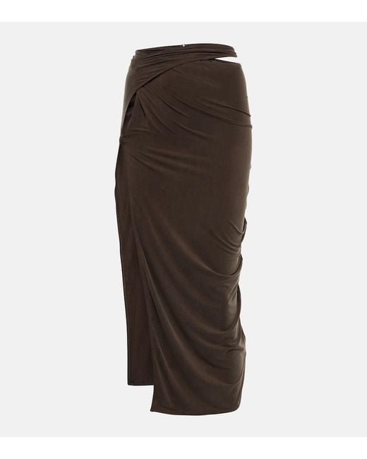 Falda Midi La Jupe Espelho Jacquemus de color Brown