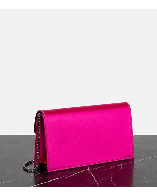 Christian Louboutin Pink Loubi54 Satin Shoulder Bag