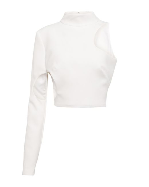 Monot Cutout Crepe Top in White | Lyst