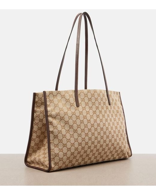 Gucci Natural Large Gg Canvas Shopper