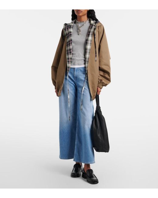 Citizens of Humanity Blue Lyra Cropped Wide-Leg Jeans