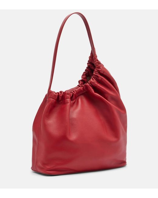 Aesther Ekme Red Demi Lune Cloud Medium Leather Shoulder Bag