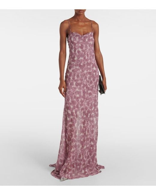 Abito Lungo di Dries Van Noten in Purple