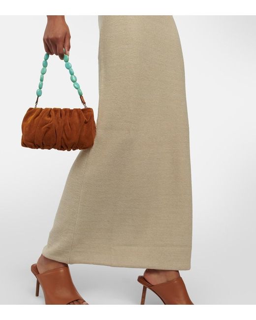 Staud Natural Knitted Cotton-Blend Maxi Dress