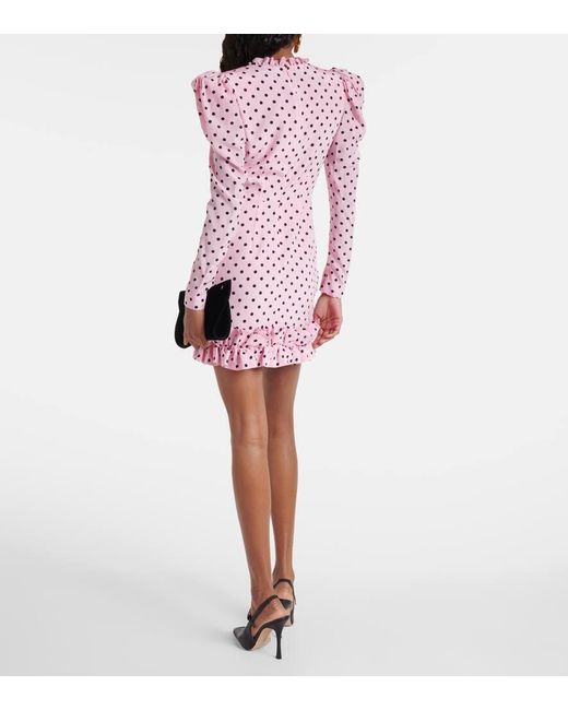 Alessandra Rich Pink Minikleid aus Seide
