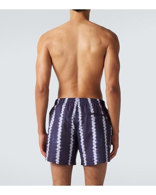 Commas Blue Striped Swim Trunks for men