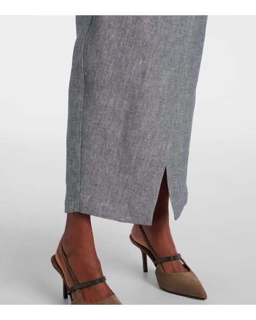 Gonna Lunga di Brunello Cucinelli in Gray