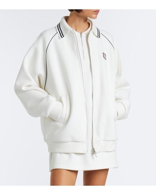 Miu Miu White Cotton Pique Blouson Jacket