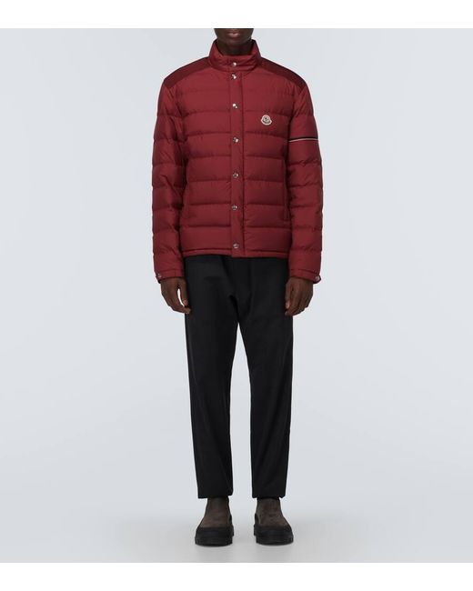 Moncler Red Colomb Quilted Down Jacket for men
