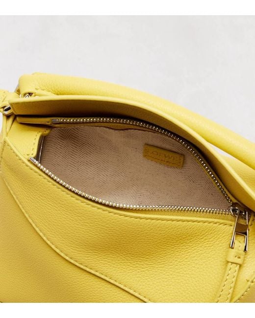 Loewe Yellow Tote Puzzle Edge Mini Aus Leder