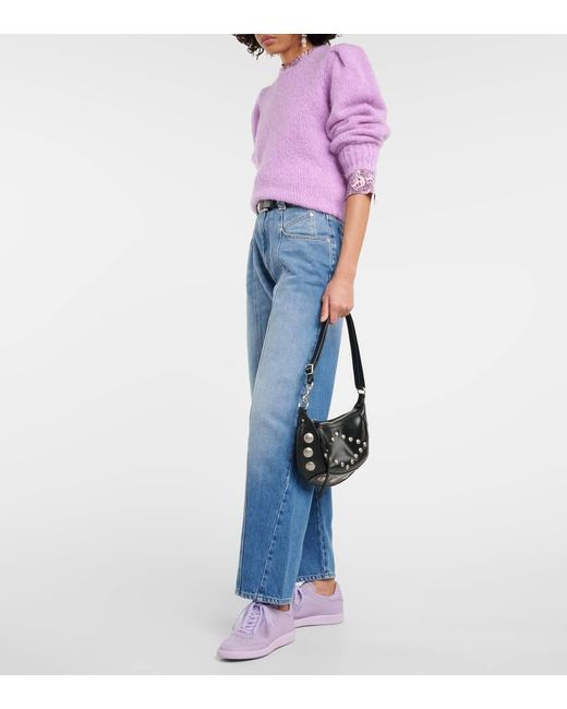 Isabel Marant Purple Kaycee Leather Sneakers