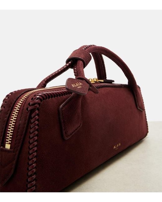 Alaïa Red Le Teckel Small Suede Clutch
