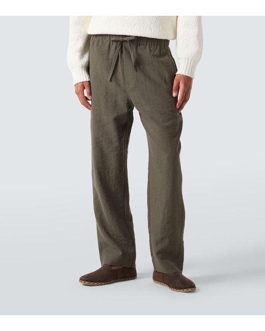 Commas Gray Straight Pants for men