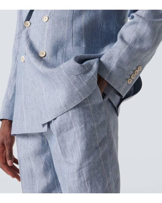 Abito Doppiopetto di Brunello Cucinelli in Blue da Uomo