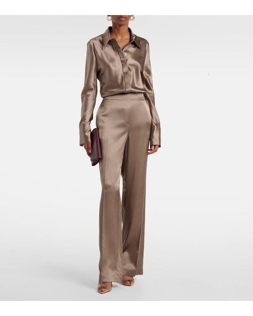 Joseph Brown Brunel Silk Satin Blouse