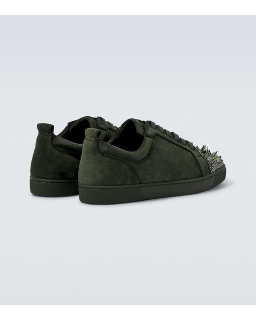 Sneakers Louis Junior Spikes di Christian Louboutin in Green da Uomo