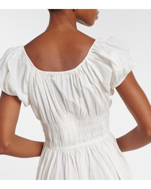 Doen White Midikleid Quinn Aus Baumwollpopeline