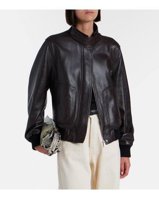 Nour Hammour Black Rios Leather Jacket