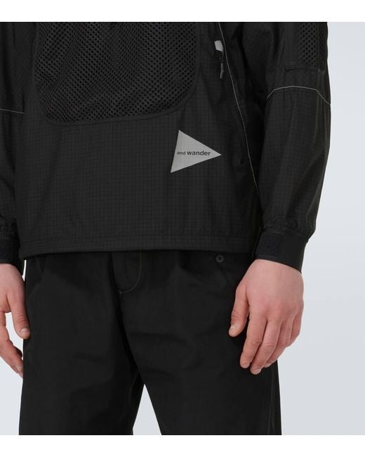 Giacca di And Wander in Black da Uomo