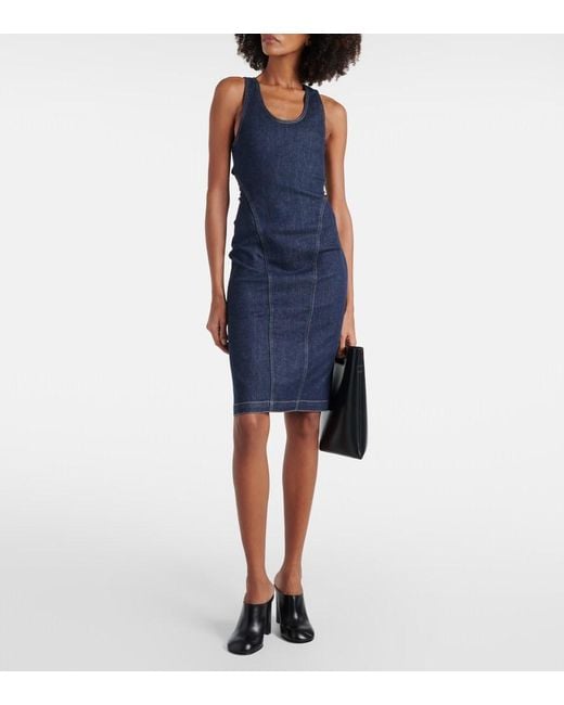 Alaïa Blue Cotton Casual Dress