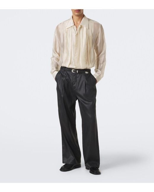Our Legacy White Every Georgette Tuxedo Shirt for men