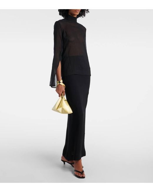 Totême  Metallic Scoop Satin Shoulder Bag
