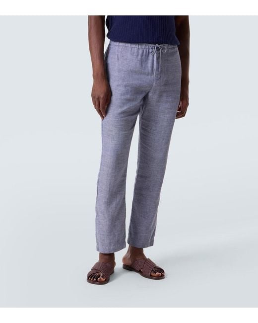 Pantaloni Regular Oscar di Frescobol Carioca in Blue da Uomo