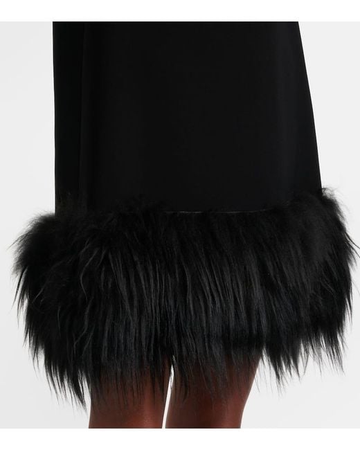 Prada Black Minikleid Mit Federn