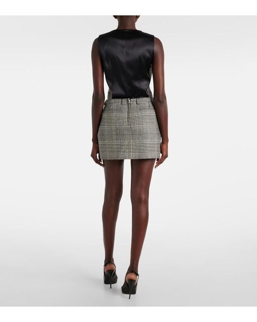 Dolce & Gabbana Gray Glen Plaid Miniskirt
