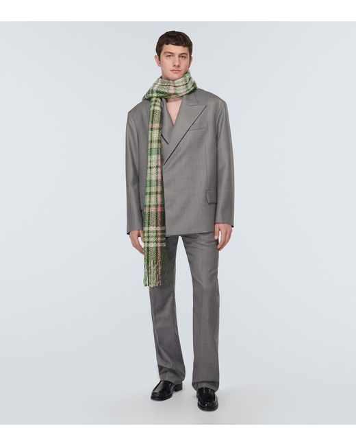 Acne Gray Oversized Double-Breasted Blazer for men